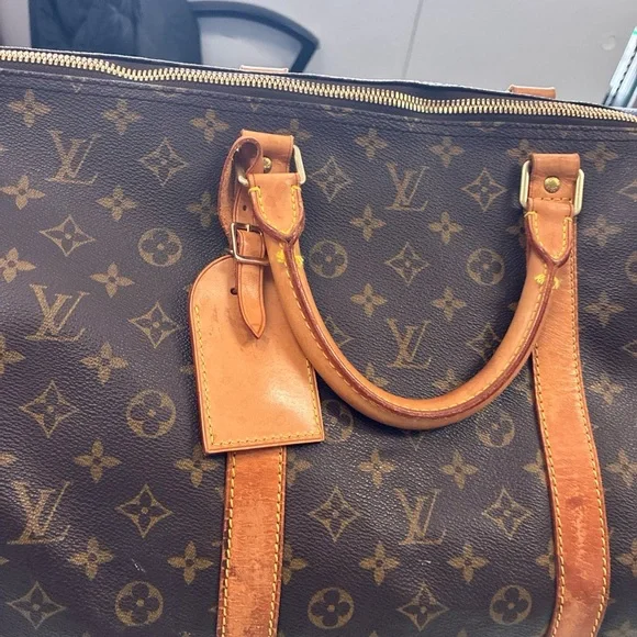 Rare Louis Vuitton Monogram Keepall Bandouliere 60 Boston bag M41422 PVC Brown - Picture 3 of 16